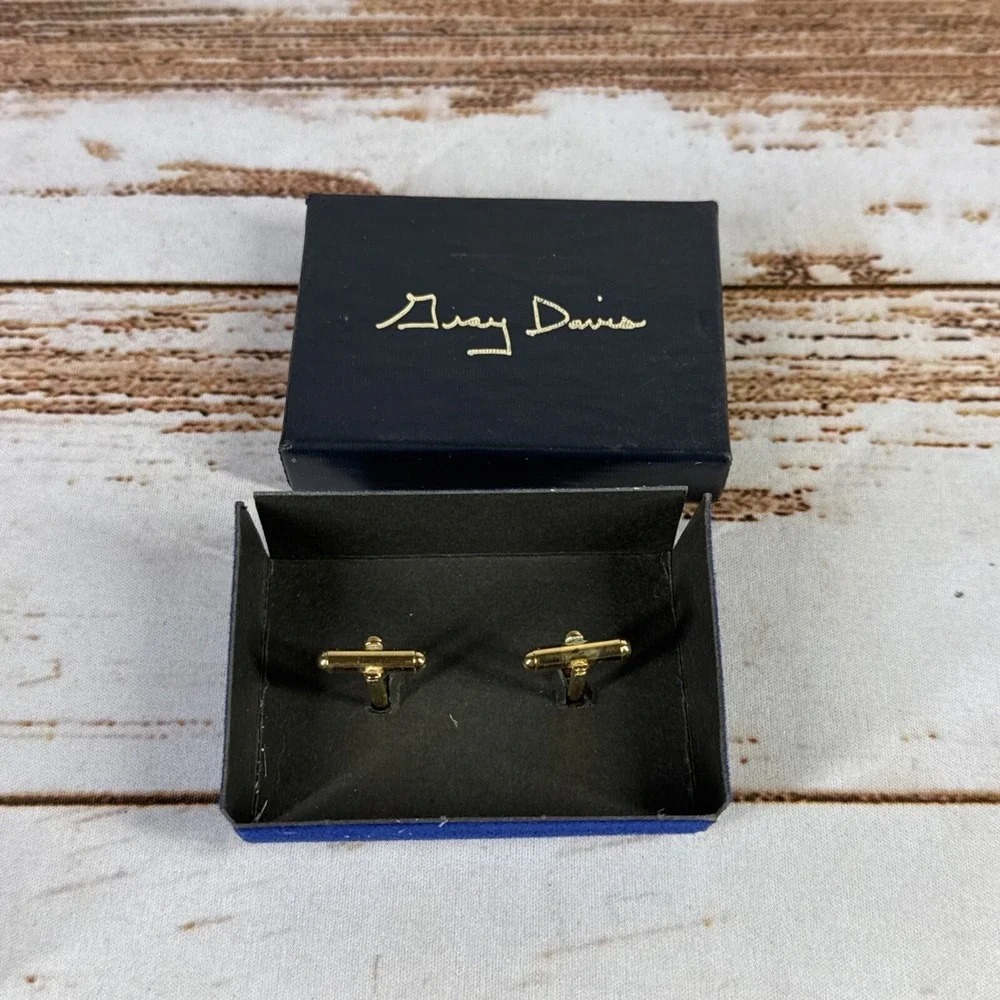 1999 Gray Davis CA Inauguration Cuff Link Set Signed Back Used